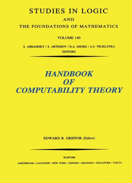 Handbook of Computability Theory, PDF eBook