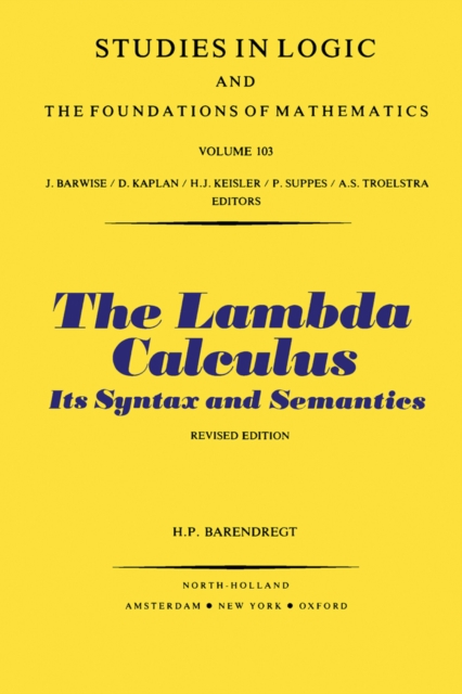 The Lambda Calculus : Its Syntax and Semantics, PDF eBook