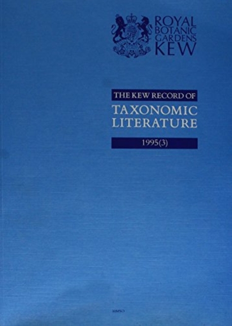 The Kew Record of Taxonomic Literature Relating to Vascular Plants : 1995 (3) Scanned, Paperback / softback Book