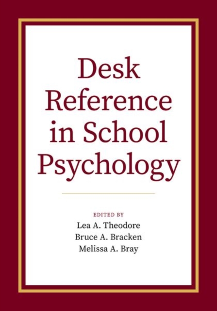 Desk Reference in School Psychology, Hardback Book