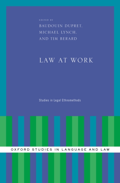 Law at Work : Studies in Legal Ethnomethods, PDF eBook