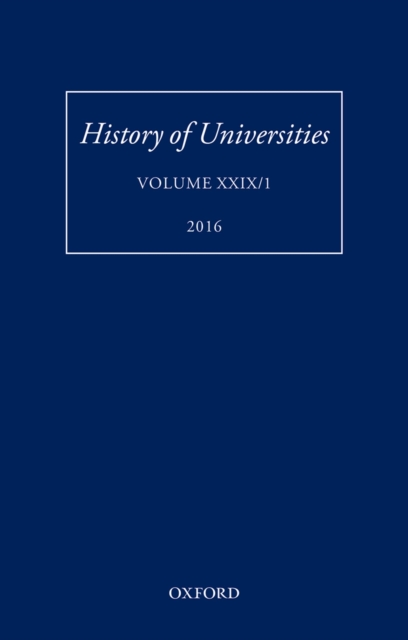 History of Universities : Volume XXIX / 1, PDF eBook
