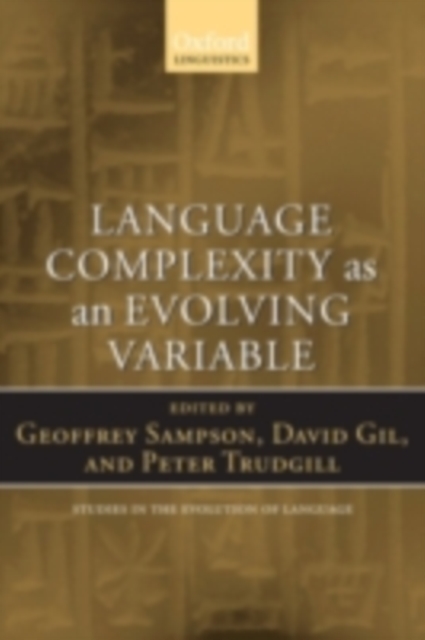 Language Complexity as an Evolving Variable, PDF eBook