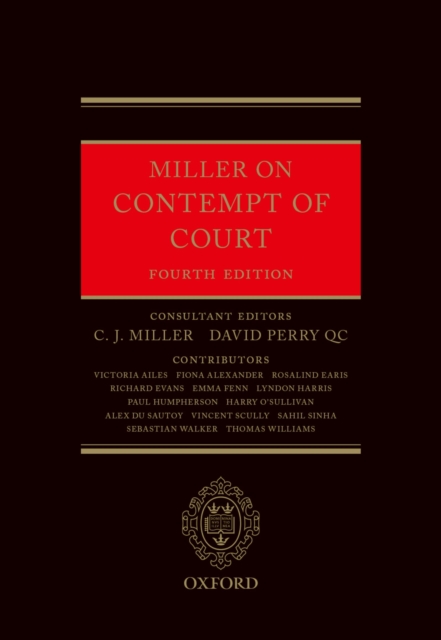 Miller on Contempt of Court, PDF eBook