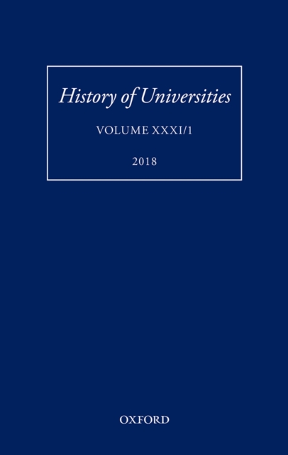 History of Universities : Volume XXXI / 1, PDF eBook