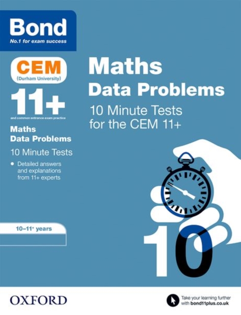 Bond 11+: CEM Maths Data 10 Minute Tests: Ready for the 2024 exam : 10-11 Years, Paperback / softback Book
