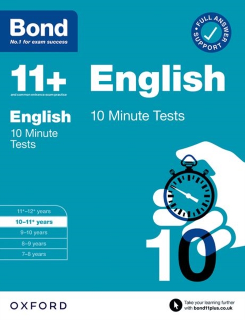 Bond 11+: Bond 11+ 10 Minute Tests English 10-11 years: For 11+ GL assessment and Entrance Exams, Paperback / softback Book