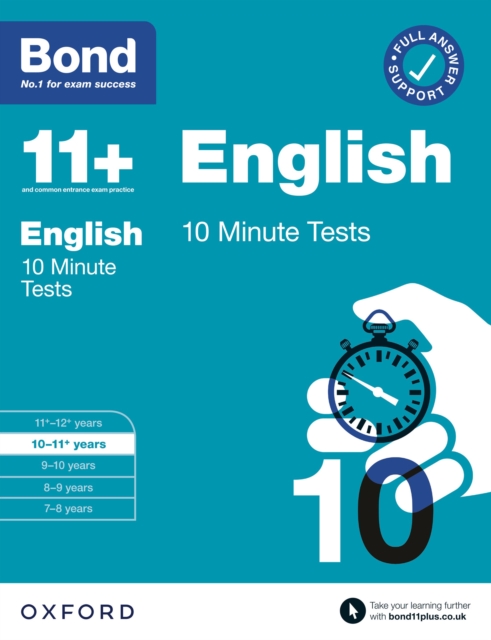 Bond 11+: Bond 11+ 10 Minute Tests English 10-11 years: Ready for the 2024 exam, PDF eBook
