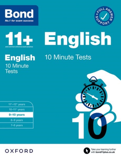 Bond 11+: Bond 11+ 10 Minute Tests English 9-10 years: For 11+ GL assessment and Entrance Exams, Paperback / softback Book