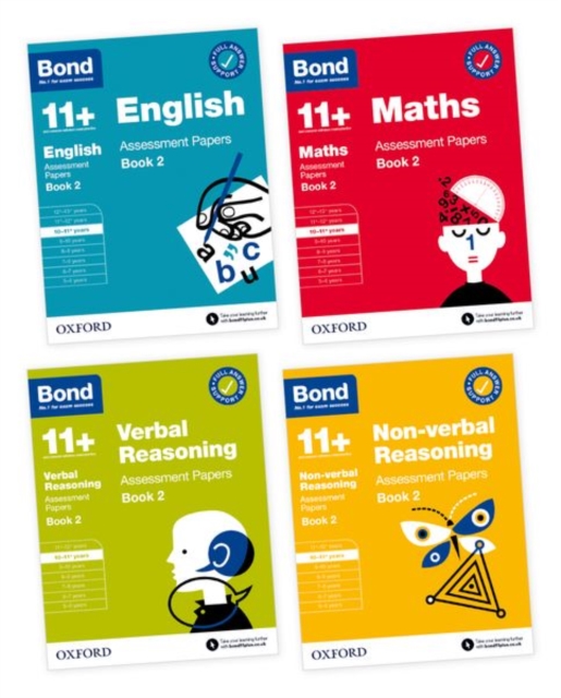 11+: Bond 11+ English, Maths, Non-verbal Reasoning, Verbal Reasoning Assessment Papers: Ready for the 2024 exam : Book 2 10-11+ Years Bundle, Paperback / softback Book