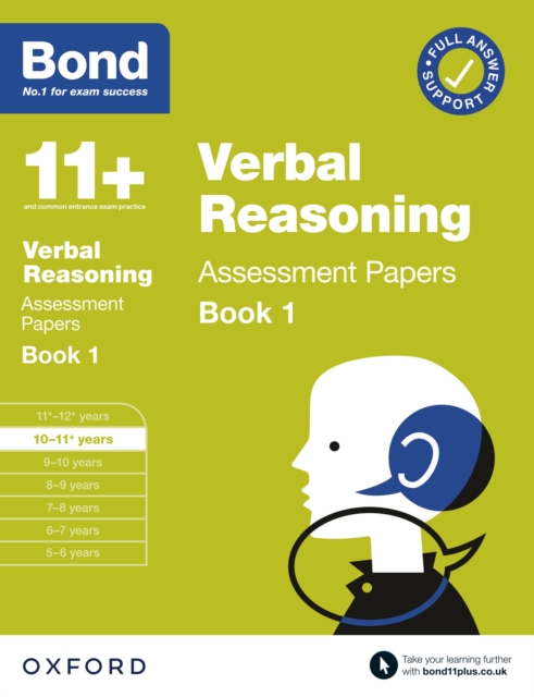 Bond 11+: Verbal Reasoning Assessment Papers Book 1 10-11 Years: Ready for the 2024 exam, PDF eBook