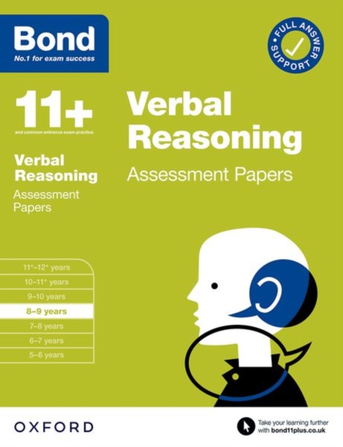 Bond 11+: Bond 11+ Verbal Reasoning Assessment Papers 8-9 years, Paperback / softback Book