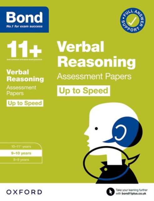 Bond 11+: Bond 11+ Verbal Reasoning Up to Speed Assessment Papers with Answer Support 9-10 Years, Paperback / softback Book