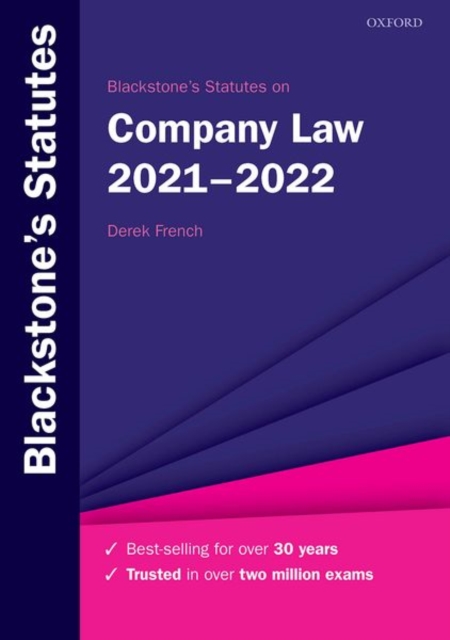 Blackstone's Statutes on Company Law 2021-2022, Paperback / softback Book
