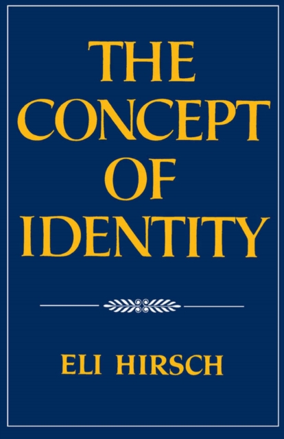 The Concept of Identity, PDF eBook
