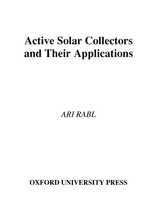 Active Solar Collectors and Their Applications, PDF eBook