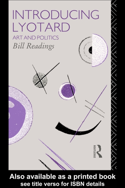 Introducing Lyotard : Art and Politics, PDF eBook