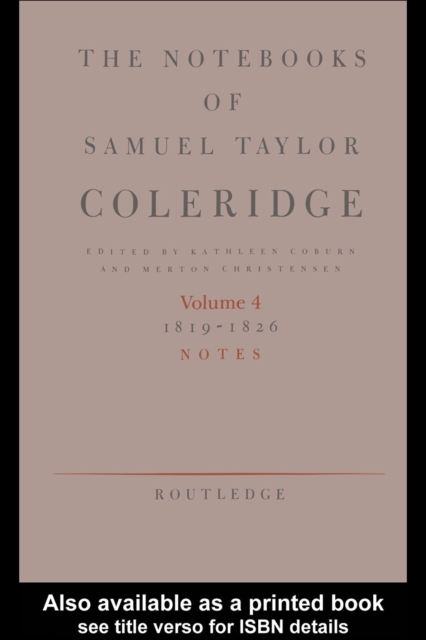 The Notebooks of Samuel Taylor Coleridge : Notebooks 1819-1826, PDF eBook