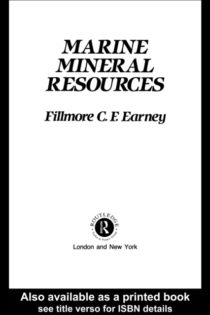 Marine Mineral Resources, PDF eBook