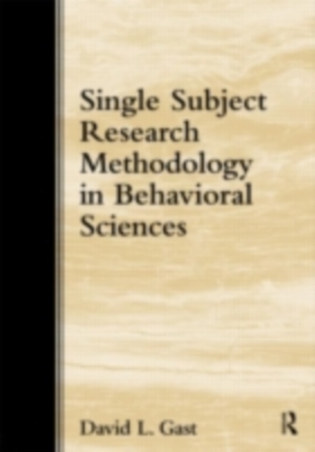 Single Subject Research Methodology in Behavioral Sciences, PDF eBook