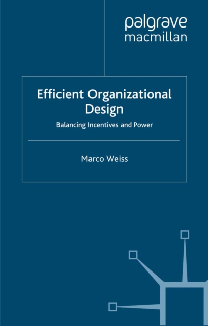 Efficient Organizational Design : Balancing Incentives and Power, PDF eBook