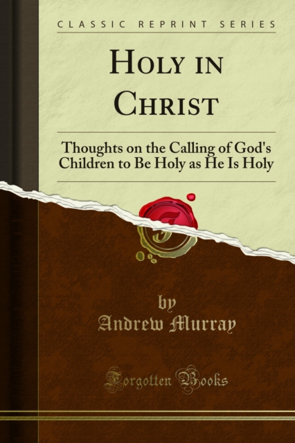 Holy in Christ : Thoughts on the Calling of God's Children to Be Holy as He Is Holy, PDF eBook