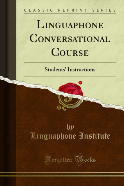Linguaphone Conversational Course : Students' Instructions, PDF eBook