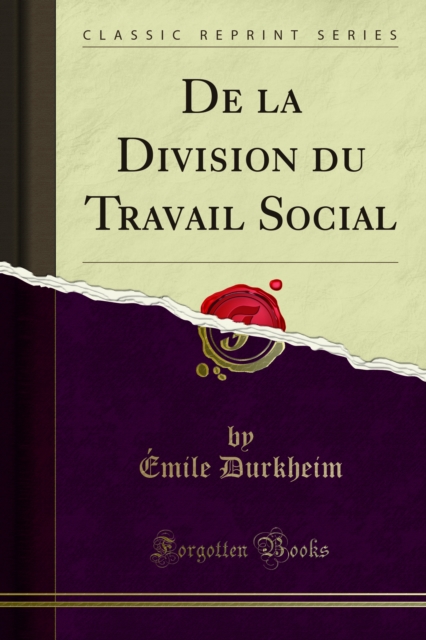 De la Division du Travail Social, PDF eBook