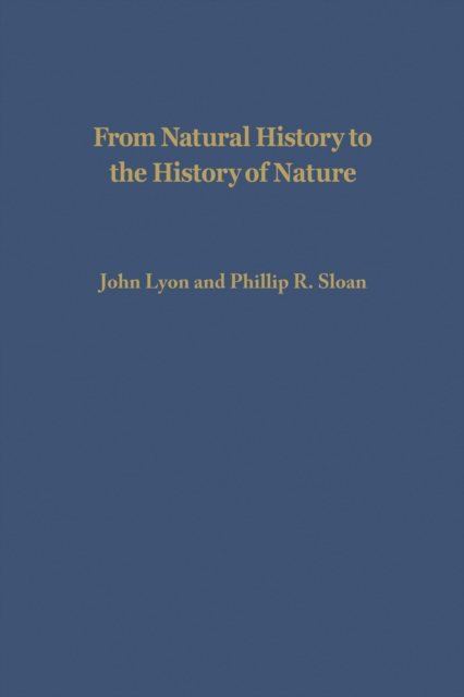 From Natural History to the History of Nature : Readings from Buffon and His Critics, EPUB eBook
