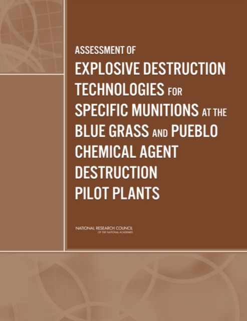 Assessment of Explosive Destruction Technologies for Specific Munitions at the Blue Grass and Pueblo Chemical Agent Destruction Pilot Plants, PDF eBook
