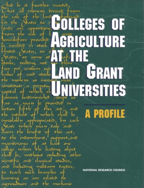 Colleges of Agriculture at the Land Grant Universities : A Profile, PDF eBook