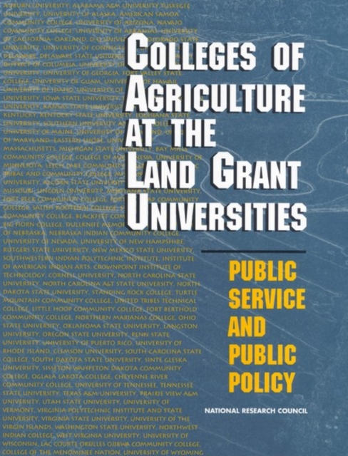 Colleges of Agriculture at the Land Grant Universities : Public Service and Public Policy, PDF eBook