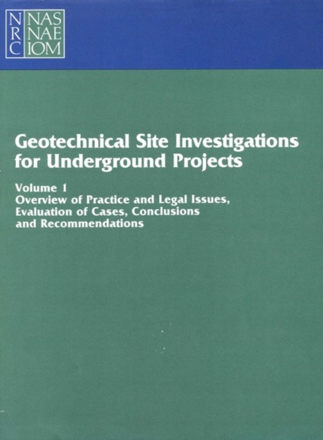 Geotechnical Site Investigations for Underground Projects : Volume 1, PDF eBook