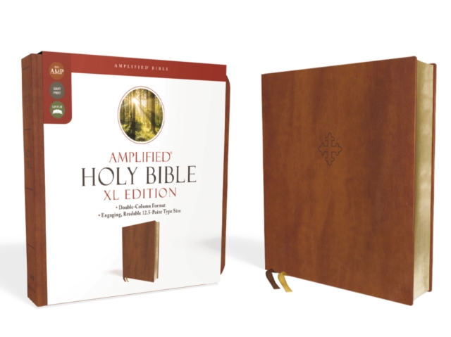 Amplified Holy Bible, XL Edition, Leathersoft, Brown, Leather / fine binding Book