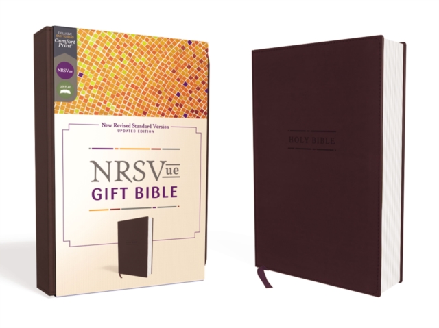NRSVue, Gift Bible, Leathersoft, Burgundy, Comfort Print, Leather / fine binding Book