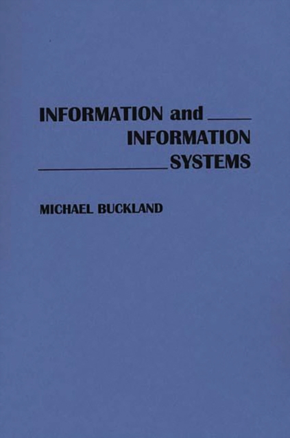 Information and Information Systems, PDF eBook