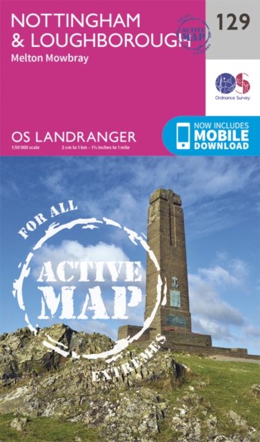 Nottingham & Loughborough, Melton Mowbray, Sheet map, folded Book