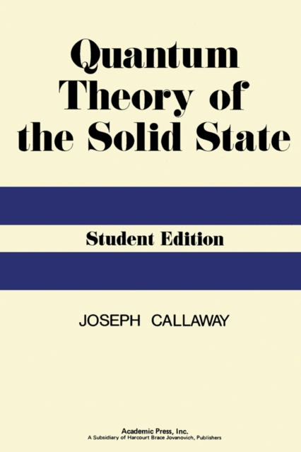 Quantum Theory of the Solid State, PDF eBook