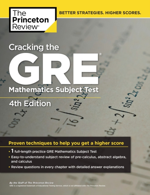 Cracking the GRE Mathematics Subject Test, 4th Edition, Paperback / softback Book