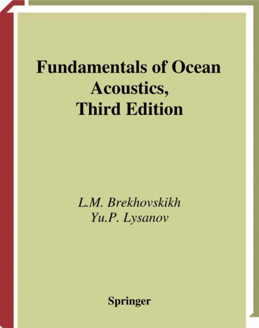 Fundamentals of Ocean Acoustics, PDF eBook