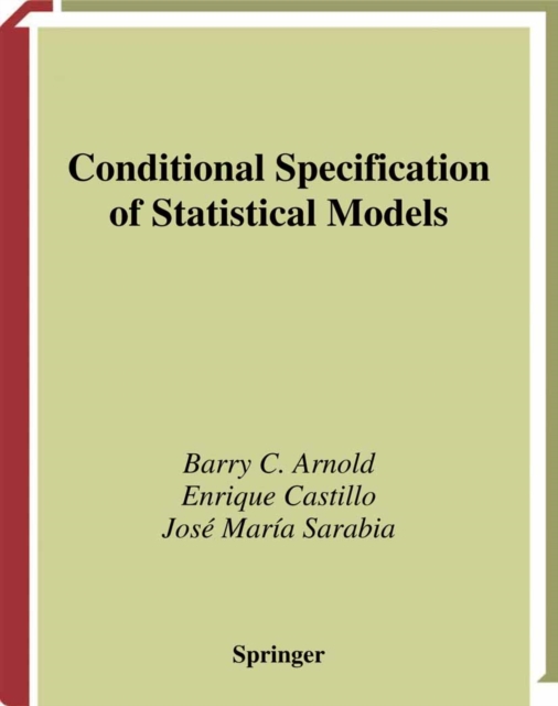 Conditional Specification of Statistical Models, PDF eBook