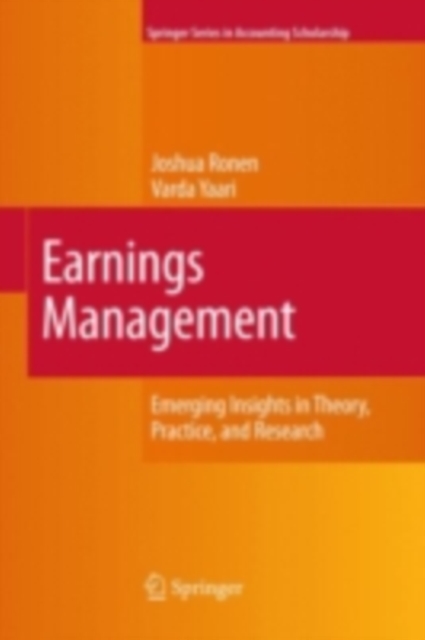Earnings Management : Emerging Insights in Theory, Practice, and Research, PDF eBook