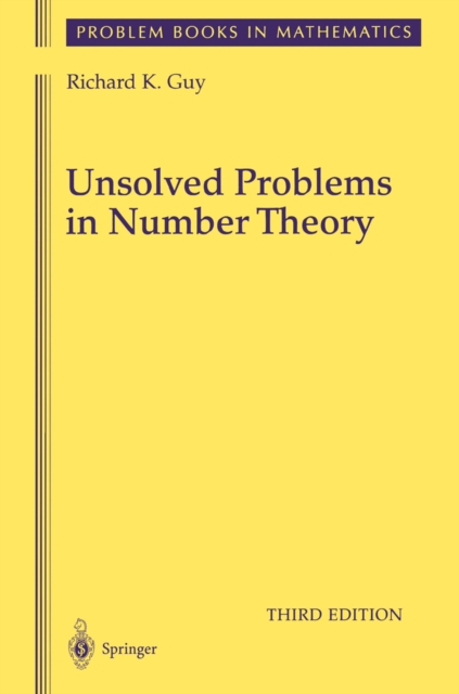 Unsolved Problems in Number Theory, PDF eBook