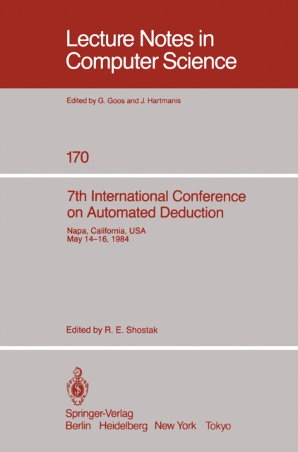 7th International Conference on Automated Deduction : Proceedings, PDF eBook