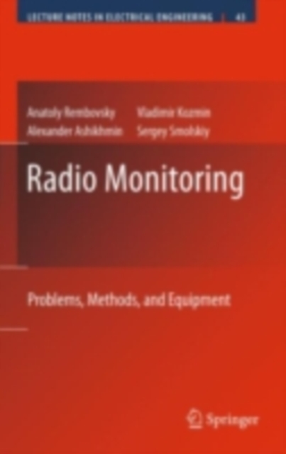 Radio Monitoring : Problems, Methods and Equipment, PDF eBook