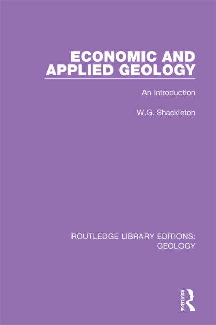 Economic and Applied Geology : An Introduction, PDF eBook