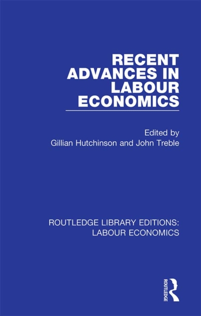 Recent Advances in Labour Economics, EPUB eBook