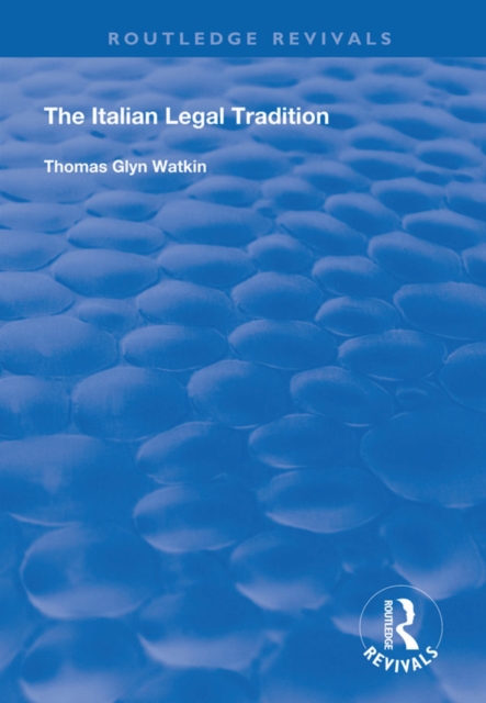The Italian Legal Tradition, PDF eBook
