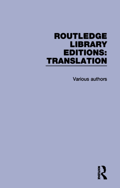 Routledge Library Editions: Translation, PDF eBook
