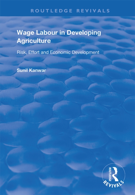 Wage Labour in Developing Agriculture : Risk, Effort and Economic Development, PDF eBook